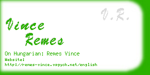 vince remes business card